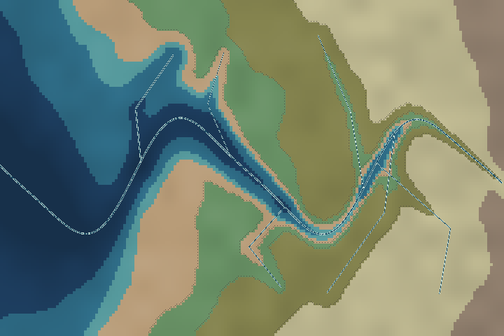 Vellum marsh estuary map